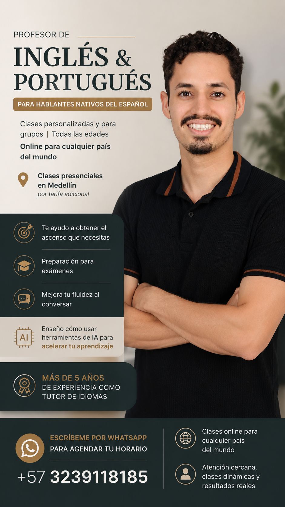 Pablo enseñando idiomas online